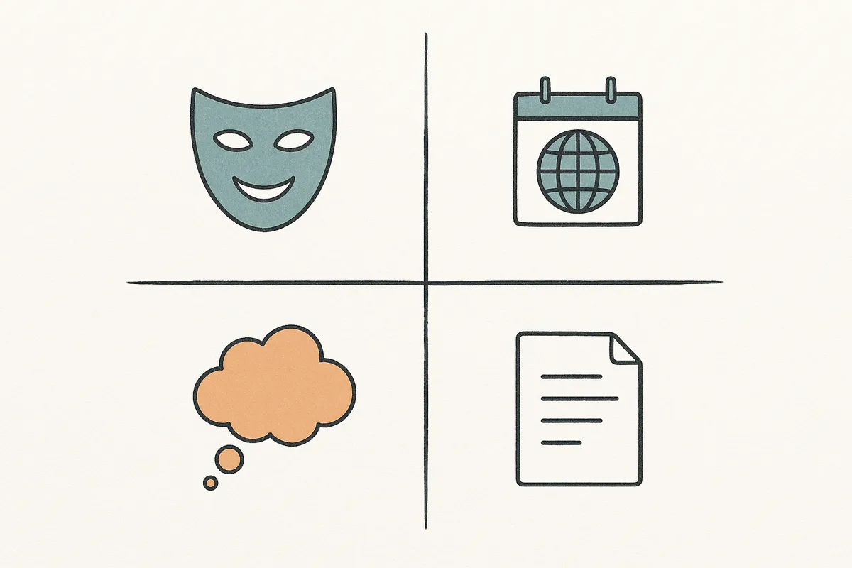 AI 프롬프트 활용의 4가지 핵심 원리(역할 부여, 상황 제공, 단계적 사고 유도, 출처 요구)를 보여주는 그래픽 다이어그램